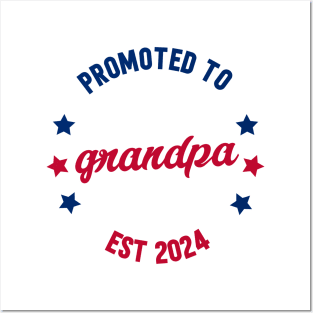 promoted to grandpa est 2024 Posters and Art